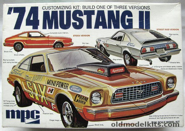 MPC 1/25 1974 Ford Mustang II - Stock / Street Rod / Drag, 1-7413-250 plastic model kit